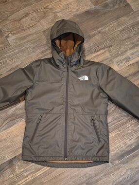 Boy's The North Face Warm Storm Hooded Jacket, Zipper Closure, Large Size 12
